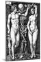 Adam and Eve, Engraved by Hans Sebald Beham, 1543-Barthel Beham-Mounted Premium Giclee Print