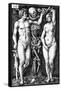 Adam and Eve, Engraved by Hans Sebald Beham, 1543-Barthel Beham-Framed Stretched Canvas