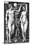 Adam and Eve, Engraved by Hans Sebald Beham, 1543-Barthel Beham-Stretched Canvas