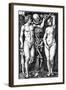 Adam and Eve, Engraved by Hans Sebald Beham, 1543-Barthel Beham-Framed Giclee Print