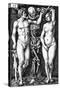 Adam and Eve, Engraved by Hans Sebald Beham, 1543-Barthel Beham-Stretched Canvas