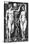 Adam and Eve, Engraved by Hans Sebald Beham, 1543-Barthel Beham-Stretched Canvas