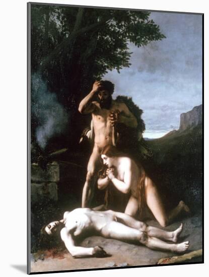 Adam and Eve Finding the Body of Abel, 1858-Jean Jacques Henner-Mounted Giclee Print