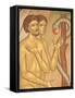 Adam and Eve Fresco at Monastery of Saint-Antoine-le-Grand-Pascal Deloche-Framed Stretched Canvas