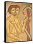 Adam and Eve Fresco at Monastery of Saint-Antoine-le-Grand-Pascal Deloche-Framed Stretched Canvas