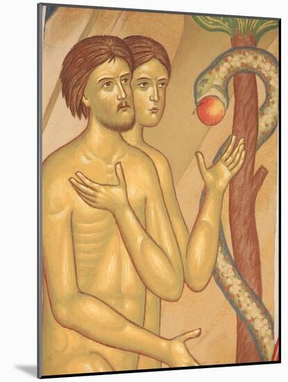 Adam and Eve Fresco at Monastery of Saint-Antoine-le-Grand-Pascal Deloche-Mounted Photographic Print