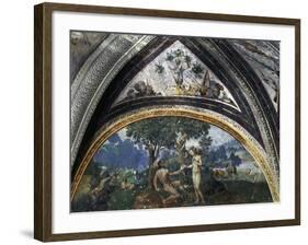 Adam and Eve, Fresco by Unknown 16th-Century Artist, Lunette from Hall of Creation, Besta Palace in-null-Framed Giclee Print