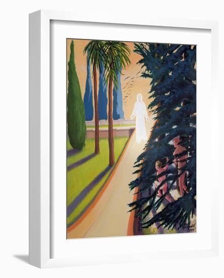 Adam and Eve Hiding from God in the Garden of Eden, 2003-Dinah Roe Kendall-Framed Giclee Print