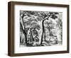 Adam and Eve Hiding from the Lord, Plate 3 of 'The Story of the First Men', Engraved by Jan…-Maarten de Vos-Framed Giclee Print