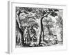 Adam and Eve Hiding from the Lord, Plate 3 of 'The Story of the First Men', Engraved by Jan…-Maarten de Vos-Framed Giclee Print