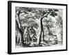 Adam and Eve Hiding from the Lord, Plate 3 of 'The Story of the First Men', Engraved by Jan…-Maarten de Vos-Framed Giclee Print