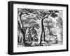 Adam and Eve Hiding from the Lord, Plate 3 of 'The Story of the First Men', Engraved by Jan…-Maarten de Vos-Framed Giclee Print