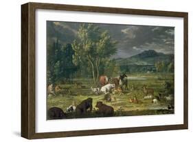 Adam and Eve in Paradise-Johann Wenzel Peter-Framed Giclee Print