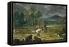 Adam and Eve in Paradise-Johann Wenzel Peter-Framed Stretched Canvas