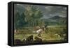 Adam and Eve in Paradise-Johann Wenzel Peter-Framed Stretched Canvas