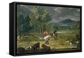 Adam and Eve in Paradise-Johann Wenzel Peter-Framed Stretched Canvas