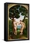 Adam and Eve in Paradise-Jan van Scorel-Framed Stretched Canvas