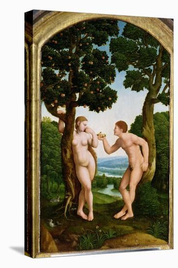 Adam and Eve in Paradise-Jan van Scorel-Stretched Canvas