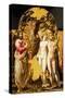 Adam and Eve in Presence of Lord, Portable Triptych Altar-null-Stretched Canvas