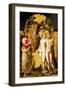 Adam and Eve in Presence of Lord, Portable Triptych Altar-null-Framed Giclee Print