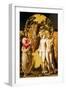 Adam and Eve in Presence of Lord, Portable Triptych Altar-null-Framed Giclee Print