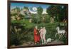 Adam and Eve in the Garden of Eden, 1530 (Oil on Panel)-Lucas Cranach the Elder-Framed Giclee Print