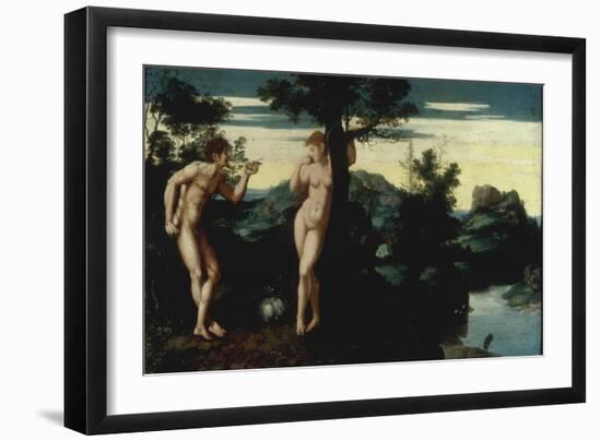 Adam and Eve in the Garden of Eden-Jan Swart van Groningen-Framed Giclee Print