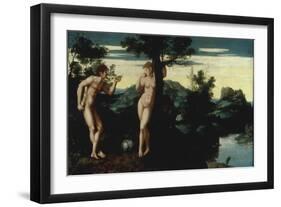 Adam and Eve in the Garden of Eden-Jan Swart van Groningen-Framed Giclee Print