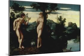 Adam and Eve in the Garden of Eden-Jan Swart van Groningen-Mounted Giclee Print