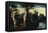 Adam and Eve in the Garden of Eden-Jan Swart van Groningen-Framed Stretched Canvas