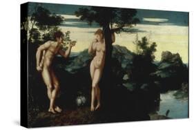 Adam and Eve in the Garden of Eden-Jan Swart van Groningen-Stretched Canvas