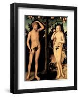 Adam and Eve in the Garden of Eden-Lucas Cranach the Younger-Framed Giclee Print