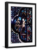 Adam and Eve, Stained Glass, Chartres Cathedral, France, 1205-1215-null-Framed Photographic Print