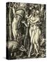 Adam and Eve Take the Apple in the Garden of Eden-Albrecht Dürer-Stretched Canvas