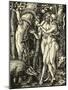 Adam and Eve Take the Apple in the Garden of Eden-Albrecht Dürer-Mounted Photographic Print