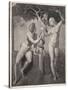 Adam and Eve Tempted Eve Invites Adam to Have a Fig from the Tree-null-Stretched Canvas