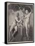 Adam and Eve Tempted Eve Invites Adam to Have a Fig from the Tree-null-Framed Stretched Canvas