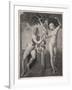 Adam and Eve Tempted Eve Invites Adam to Have a Fig from the Tree-null-Framed Art Print