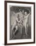 Adam and Eve Tempted Eve Invites Adam to Have a Fig from the Tree-null-Framed Art Print