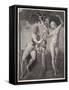 Adam and Eve Tempted Eve Invites Adam to Have a Fig from the Tree-null-Framed Stretched Canvas