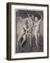 Adam and Eve Tempted Eve Invites Adam to Have a Fig from the Tree-null-Framed Art Print