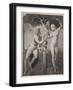 Adam and Eve Tempted Eve Invites Adam to Have a Fig from the Tree-null-Framed Art Print