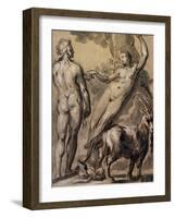 Adam and Eve. the Fall, Late 1590S-Gerrit Pietersz-Framed Giclee Print
