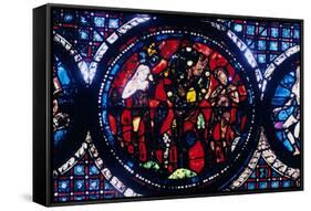 Adam and Eve (The Fall of Ma), Stained Glass, Chartres Cathedral, France, 1194-1260-null-Framed Stretched Canvas