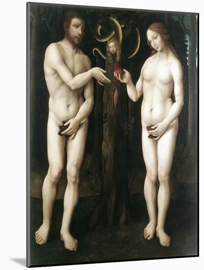 Adam and Eve' ('The Temptation of Adam), C1520-null-Mounted Giclee Print