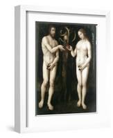 Adam and Eve' ('The Temptation of Adam), C1520-null-Framed Giclee Print