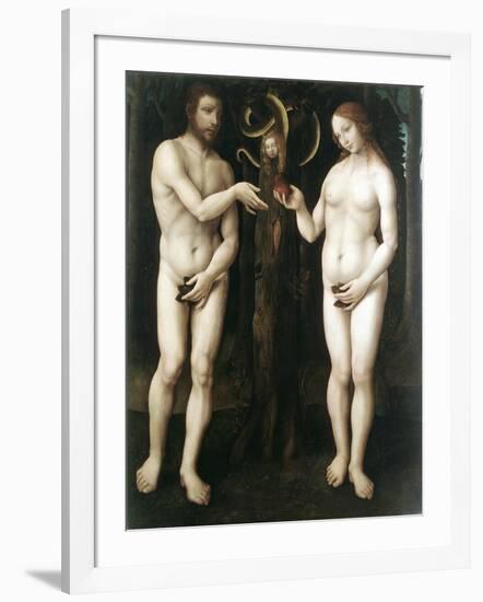 Adam and Eve' ('The Temptation of Adam), C1520-null-Framed Giclee Print