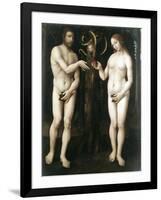 Adam and Eve' ('The Temptation of Adam), C1520-null-Framed Giclee Print