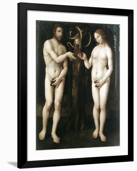 Adam and Eve' ('The Temptation of Adam), C1520-null-Framed Giclee Print