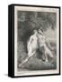 Adam and Eve Watched by an Angel-Stow-Framed Stretched Canvas